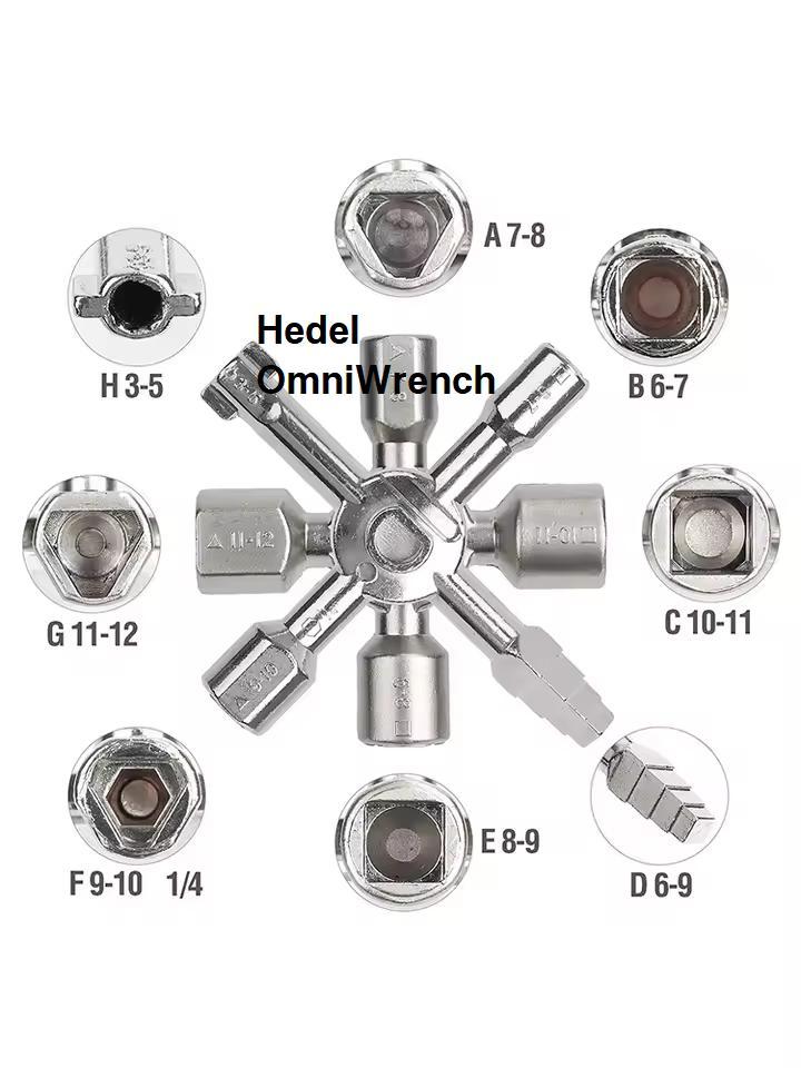 10-in-1 sleutel driekhoek, halve maan, vierkant etc. etc., Doe-het-zelf en Verbouw, Gereedschap | Handgereedschap, Ophalen of Verzenden