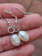 Vintage 90's zilver 925 zoetwaterparels oorbellen, Antiek en Kunst, Antiek | Goud en Zilver, Ophalen of Verzenden, Zilver