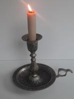 kandelaar - blaker , zilverkleurig   ~vintage ~, Huis en Inrichting, Woonaccessoires | Kandelaars en Kaarsen, Gebruikt, Ophalen of Verzenden