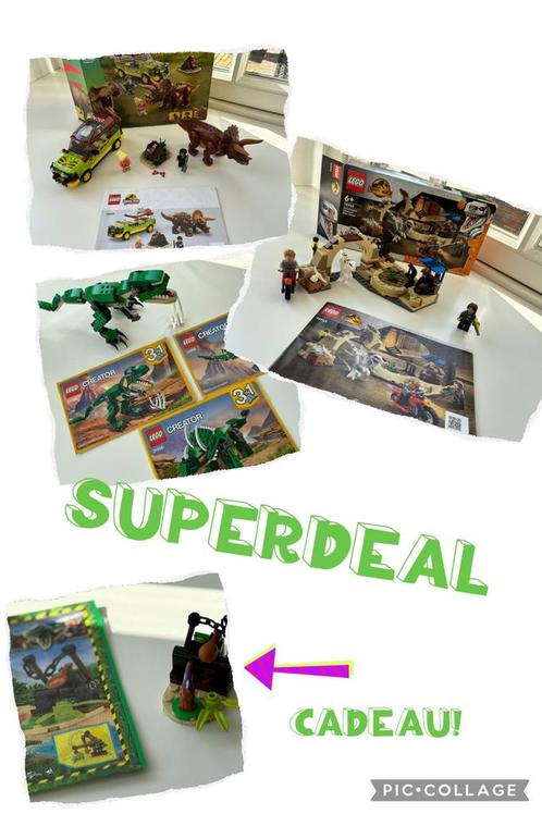 SUPERDEAL! Nu €59,- i.p.v. €93,- 4x dino LEGO, Kinderen en Baby's, Speelgoed | Duplo en Lego, Zo goed als nieuw, Ophalen of Verzenden
