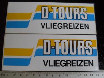 2x sticker D-tours vliegreizen logo beschikbaar voor biedingen