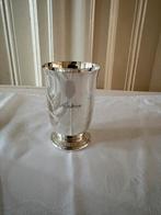 Vintage verzilverde beker lepelbeker met naam Antoon, Ophalen of Verzenden