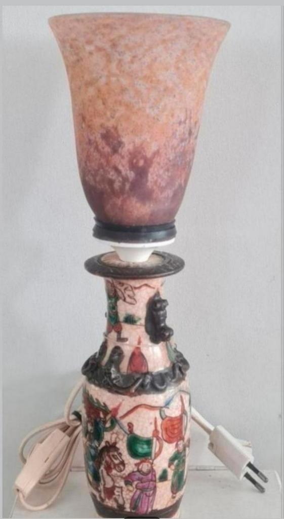 Bijzondere antieke Chinese Nanking lamp, Antiek en Kunst, Antiek | Lampen, Ophalen