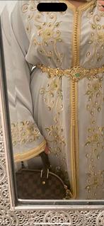 Marokkaanse jurk Takshita takchita caftan met sieraden, Ophalen of Verzenden, Zo goed als nieuw, Blauw, Onder de knie