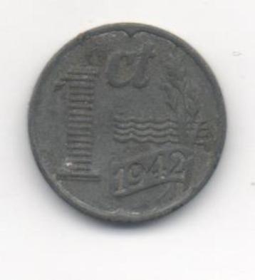 Zinken cent 1942  beschikbaar voor biedingen