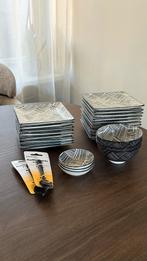 Tapas Borden & Schaaltjes Set - 24 Delig, Ophalen of Verzenden, Zo goed als nieuw, Bord(en), Effen