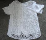 Nette witte top van H&M, maat 42, korte mouw, H&M, Wit, Maat 42/44 (L), Ophalen of Verzenden