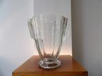 Art Deco Grote Vaas Boheems, transparant, Antiek en Kunst, Ophalen of Verzenden