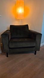 Groene velvet fauteuil, Ophalen, 75 tot 100 cm, Zo goed als nieuw, 75 tot 100 cm