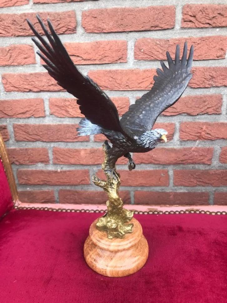 Weens brons: adelaar in de vlucht, topbeeld!, Antiek en Kunst, Antiek | Koper en Brons, Brons, Ophalen of Verzenden