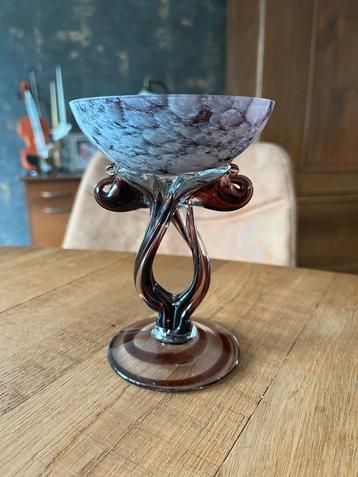 Jozefina Krosno Jellyfish Bowl - Handgeblazen Glasobject Gla beschikbaar voor biedingen