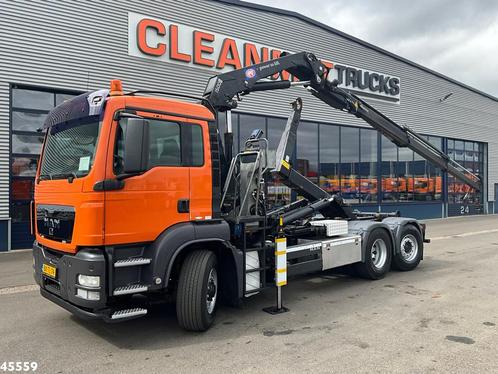 MAN TGS 26.360 Euro 5 6x4H HMF 15 Tonmeter laadkraan, Auto's, Vrachtwagens, Te koop, ABS, Achteruitrijcamera, Airconditioning