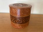 Opbergdoosje rond warme bruine kleur., Ophalen of Verzenden, Zo goed als nieuw, Rond
