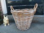 Vintage rieten mand / fruitmand / aardappelmand  / bloempot, Gebruikt, Mand, Rond, Ophalen of Verzenden