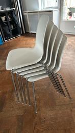 5 IKEA Leifarne stoelen wit, Huis en Inrichting, Stoelen, Vijf, Zes of meer stoelen, Kunststof, Gebruikt, Wit
