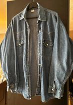 Vintage jeans hemd maat L/XL, Verzenden, Gedragen, Blauw, Halswijdte 41/42 (L)