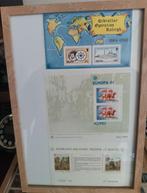Ingelijste postzegelcollectie Gibraltar, Azores, Malta, Ophalen of Verzenden, Buitenland