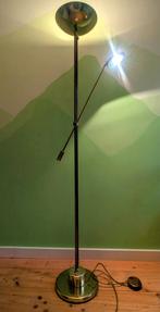 Retro Bronzen Lamp met Krachtig Licht, Huis en Inrichting, Lampen | Vloerlampen, Ophalen of Verzenden, Minder dan 100 cm