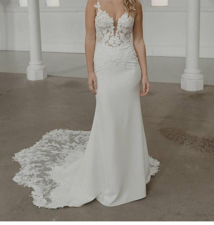 Prachtige witte trouwjurk model Samsom Yvory maat 40, Kleding | Dames, Trouwkleding en Trouwaccessoires, Zo goed als nieuw, Trouwjurk