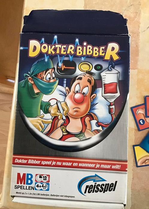 Dokter Bibber reisspel, Hobby en Vrije tijd, Gezelschapsspellen | Bordspellen, Gebruikt, Een of twee spelers, Reisspel, Ophalen of Verzenden