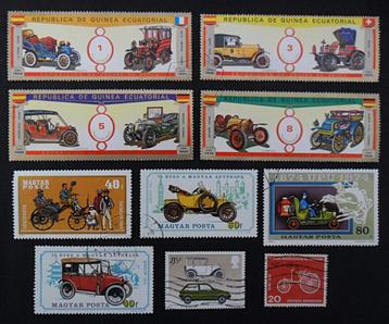 auto - oldtimers - kavel van 10 mooie zegels diverse landen  beschikbaar voor biedingen
