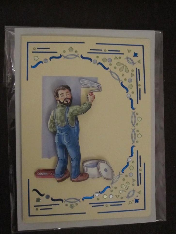 Originele mannen kaarten (3D), Hobby en Vrije tijd, Kaarten | Zelfgemaakt, Nieuw, Man of Vrouw, Ophalen