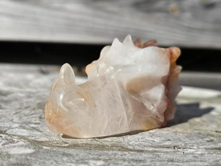 Gave draak van kwarts met hematiet en limoniet, Sieraden, Tassen en Uiterlijk, Edelstenen, Ophalen of Verzenden