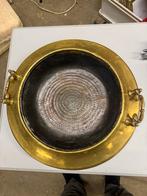Antieke Koperen/Bronzen Schaal met Handvatten, Antiek en Kunst, Antiek | Koper en Brons, Ophalen, Koper