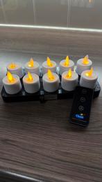 Duni Lampjes met Oplader & Afstandsbediening, Kunststof, Gebruikt, Wit, Ophalen of Verzenden