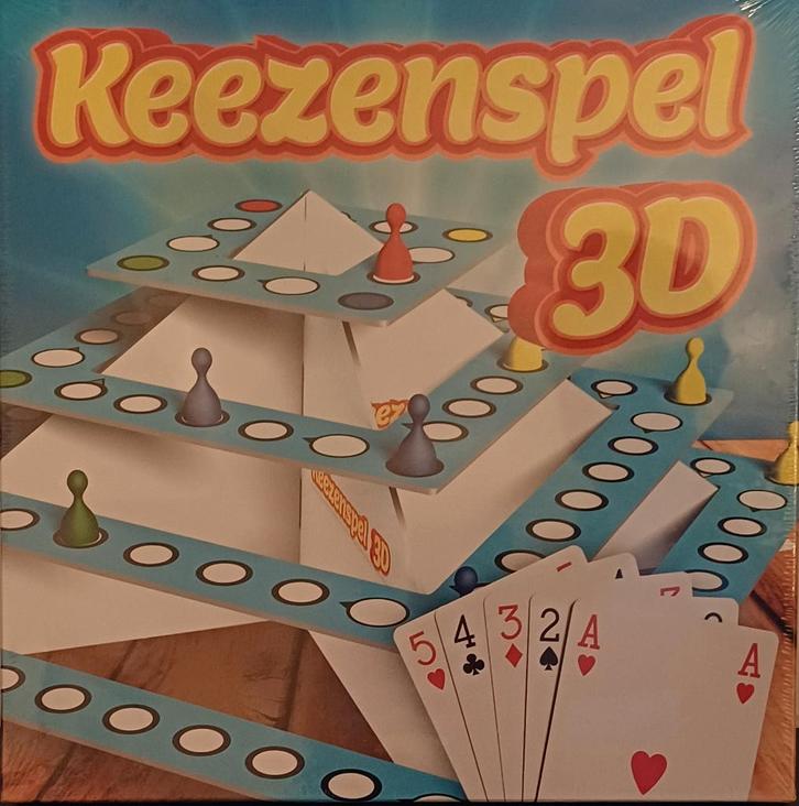 Keezenspel 3D - ongebruikt (nog in cellofaan), Hobby en Vrije tijd, Gezelschapsspellen | Bordspellen, Nieuw, Een of twee spelers