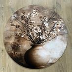 Muurcirkel met vaas en bloesemtakken – 50 cm rond forex, Nieuw, Info@demuurdecoratie.nl, 9076KA, De Muurdecoratie