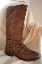 Leren laarzen maat 38, Kleding | Dames, Schoenen, Hoge laarzen, Bruin, Ophalen of Verzenden, Zo goed als nieuw