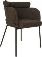 HSM Teddy Eetkamerstoel Luca Choco / Wit / Grijs Nieuw, Ophalen of Verzenden, Nieuw, Grijs, Vijf, Zes of meer stoelen