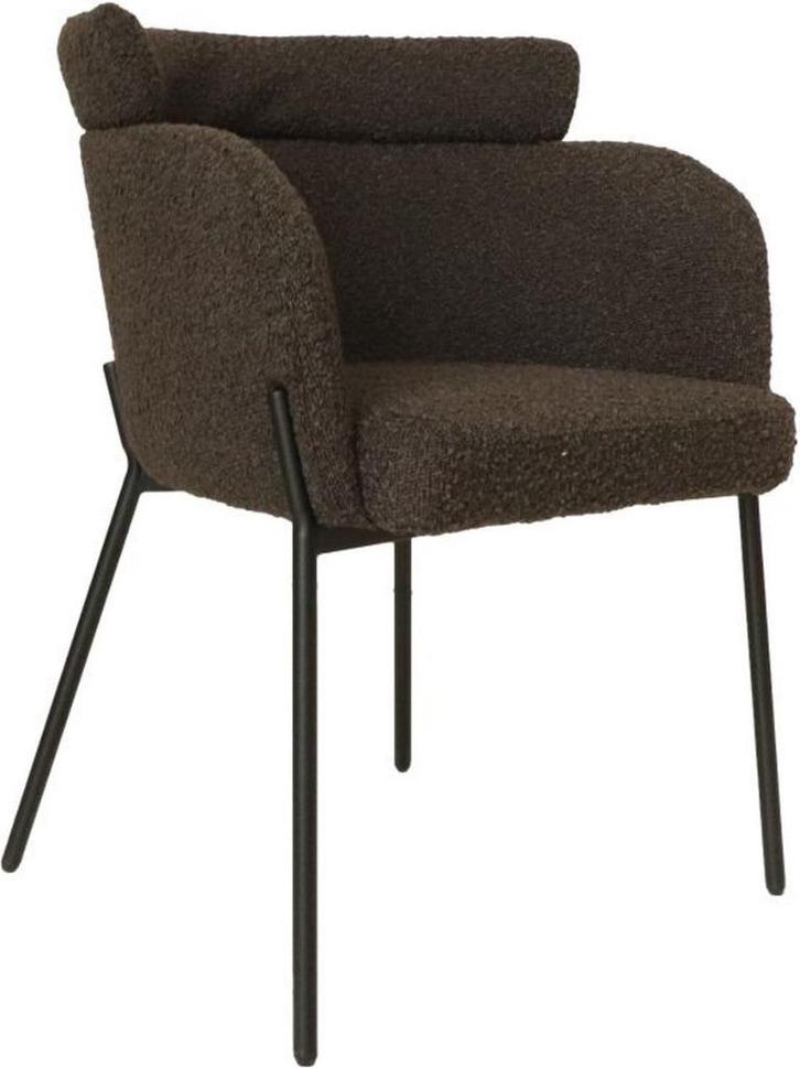 HSM Teddy Eetkamerstoel Luca Choco / Wit / Grijs Nieuw, Huis en Inrichting, Stoelen, Nieuw, Vijf, Zes of meer stoelen, Grijs, Ophalen of Verzenden