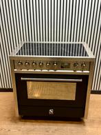 Luxe STEEL Inductie Fornuis met 5 zones RVS/Zwart 90 cm, Witgoed en Apparatuur, Fornello Esperta, Ophalen of Verzenden, Zo goed als nieuw