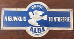 Alba Depot Teinture dubbelzijdig, Ophalen of Verzenden, Gebruikt, Reclamebord