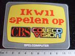 sticker ik wil spelen op cbs coleco vision spelcomputer logo, Verzenden, Zo goed als nieuw, Merk