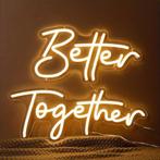 NEON licht LETTERS Better Together XL bruiloft huwelijk, Hobby en Vrije tijd, Feestartikelen | Verhuur, Zo goed als nieuw, Ophalen
