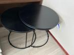 Zwarte bijzettafels, Minder dan 55 cm, Gebruikt, Rond, Ophalen