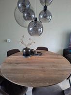 Eiken tafelblad verjongd 3 cm dik zgan (olie) rond 140 cm, Huis en Inrichting, Tafels | Eettafels, Ophalen, Zo goed als nieuw