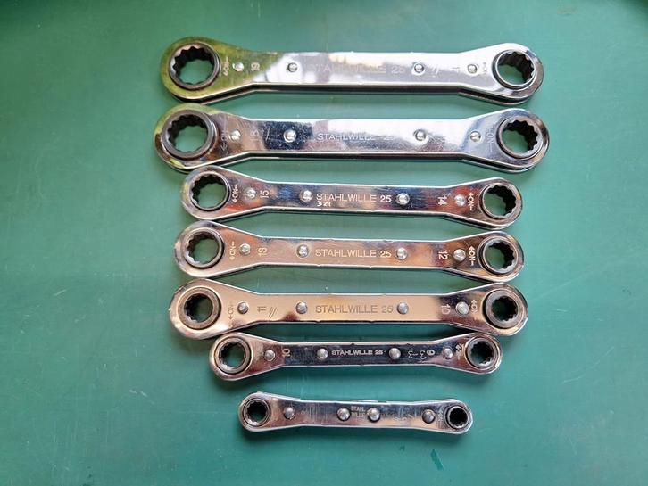Stahlwille Ratelringsleutels Serie 25 - Set, Auto diversen, Autogereedschap, Gebruikt, Ophalen of Verzenden