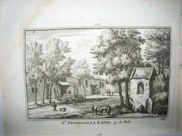 227 / De Bilt St.Petronella Kapel Kopergravure 18e Eeuw beschikbaar voor biedingen