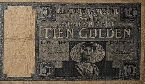 Nederland 10 Gulden 1924 (zeeuws meisje) ZM Serie, Postzegels en Munten, Bankbiljetten | Nederland, 10 gulden, Verzenden