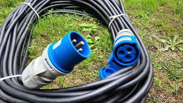 verlengkabel 50 m. boot/camper Met blauwe (contra)+stekker beschikbaar voor biedingen