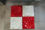 Vintage Ikea Rabatt wanddecoratie paneel rood wit 4 x  1999, Ophalen of Verzenden, Zo goed als nieuw