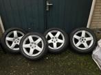 Winterbanden lichtmetalen velgen Peugeot 407 215/55/17, Ophalen, Banden en Velgen, 17 inch, Winterbanden