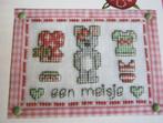 Borduurpatroon   2 x  Geboorte baby    nr 8215, Verzenden, Nieuw, Handborduren, Patroon