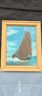 Oude zeilboot. Schilderij door WJBJ VOS, Antiek en Kunst, Ophalen of Verzenden