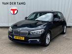 BMW 1-serie 118i EDE Corporate Lease Automaat (bj 2015), Gebruikt, Leder en Stof, Zwart, Origineel Nederlands