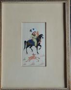 China. Olieverf.  Miniatuur. 21/27 cm. Ca 1920., Antiek en Kunst, Kunst | Schilderijen | Klassiek, Ophalen